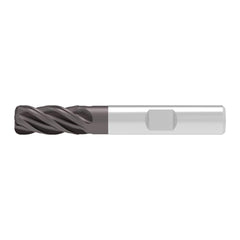 Corner Radius End Mill: 5.00 mm Dia, 13.00 mm LOC, 0.50 mm Radius, 4 Flute, Solid Carbide