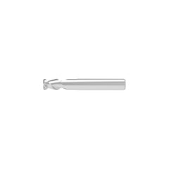 Corner Radius End Mill: 16.00 mm Dia, 25.00 mm LOC, 2.50 mm Radius, 2 Flute, Solid Carbide