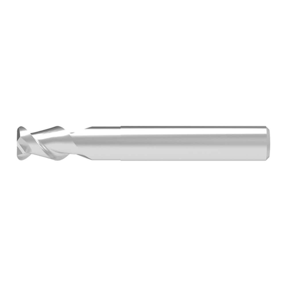 Corner Radius End Mill: 12.00 mm Dia, 19.00 mm LOC, 2.00 mm Radius, 2 Flute, Solid Carbide