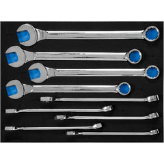 Combination Wrench Set: 9 Pc, Inch