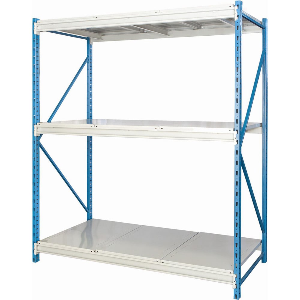 Storage Racks; Rack Type: Bulk Rack Starter Unit; Overall Width (Inch): 48; Overall Height (Inch): 123; Overall Depth (Inch): 48; Material: Steel; Color: Marine Blue, Light Gray; Finish: Powder Coated