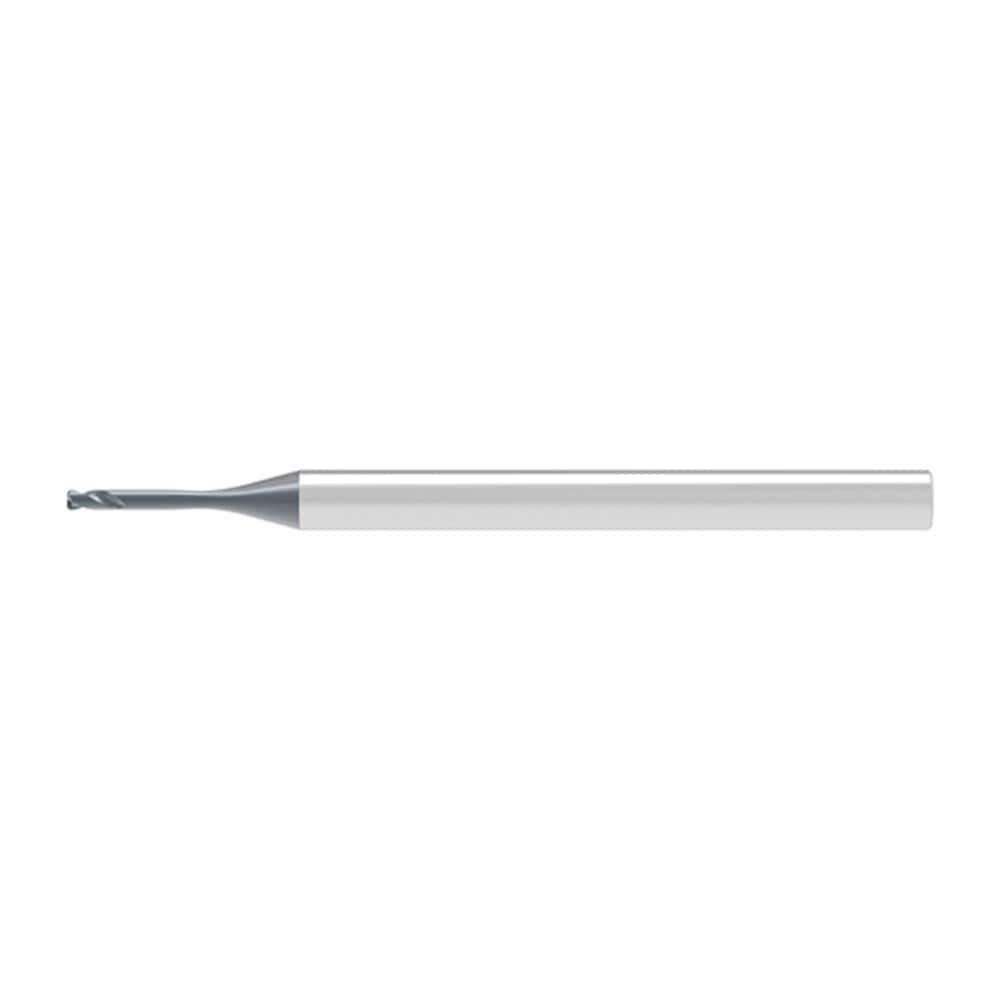 Corner Radius End Mill: 1.50 mm Dia, 1.50 mm LOC, 0.30 mm Radius, 2 Flute, Solid Carbide