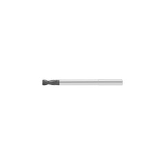 Corner Radius End Mill: 5.00 mm Dia, 20.00 mm LOC, 0.50 mm Radius, 2 Flute, Solid Carbide