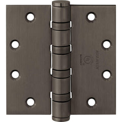 Commercial Hinges; Mount Type: Full-Mortise; Hinge Material: Brass; Length (Inch): 4-1/2; Finish: Dark Bronze; Door Leaf Height (Decimal Inch): 4.5000; Door Leaf Width (Decimal Inch): 2.2500; Frame Leaf Height (Decimal Inch): 4.5000