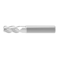 Corner Radius End Mill: 25.00 mm Dia, 30.00 mm LOC, 3.00 mm Radius, 3 Flute, Solid Carbide