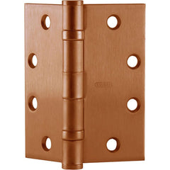 Commercial Hinges; Mount Type: Full-Mortise; Hinge Material: Brass; Length (Inch): 4-1/2; Finish: Satin Bronze; Door Leaf Height (Decimal Inch): 4.5000; Door Leaf Width (Decimal Inch): 2.2500; Frame Leaf Height (Decimal Inch): 4.5000