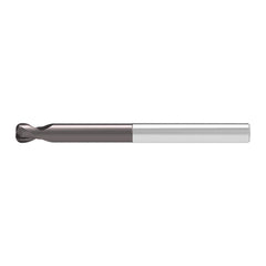 Corner Radius End Mill: 10.00 mm Dia, 8.00 mm LOC, 2.50 mm Radius, 2 Flute, Solid Carbide