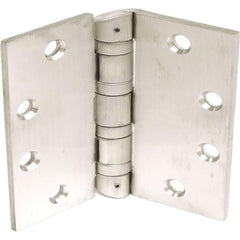 Commercial Hinges; Mount Type: Full-Mortise; Hinge Material: Steel; Length (Inch): 4-1/2; Finish: Satin Stainless Steel; Door Leaf Height (Decimal Inch): 4.5000; Door Leaf Width (Decimal Inch): 2.2500; Frame Leaf Height (Decimal Inch): 4.5000