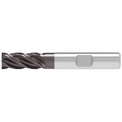 Corner Chamfer End Mill: 8.00 mm Dia, 19.00 mm LOC, 4 Flute, 0.20 mm Chamfer Width, Solid Carbide