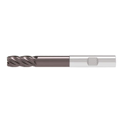 Corner Chamfer End Mill: 16.00 mm Dia, 32.00 mm LOC, 4 Flute, 0.35 mm Chamfer Width, Solid Carbide