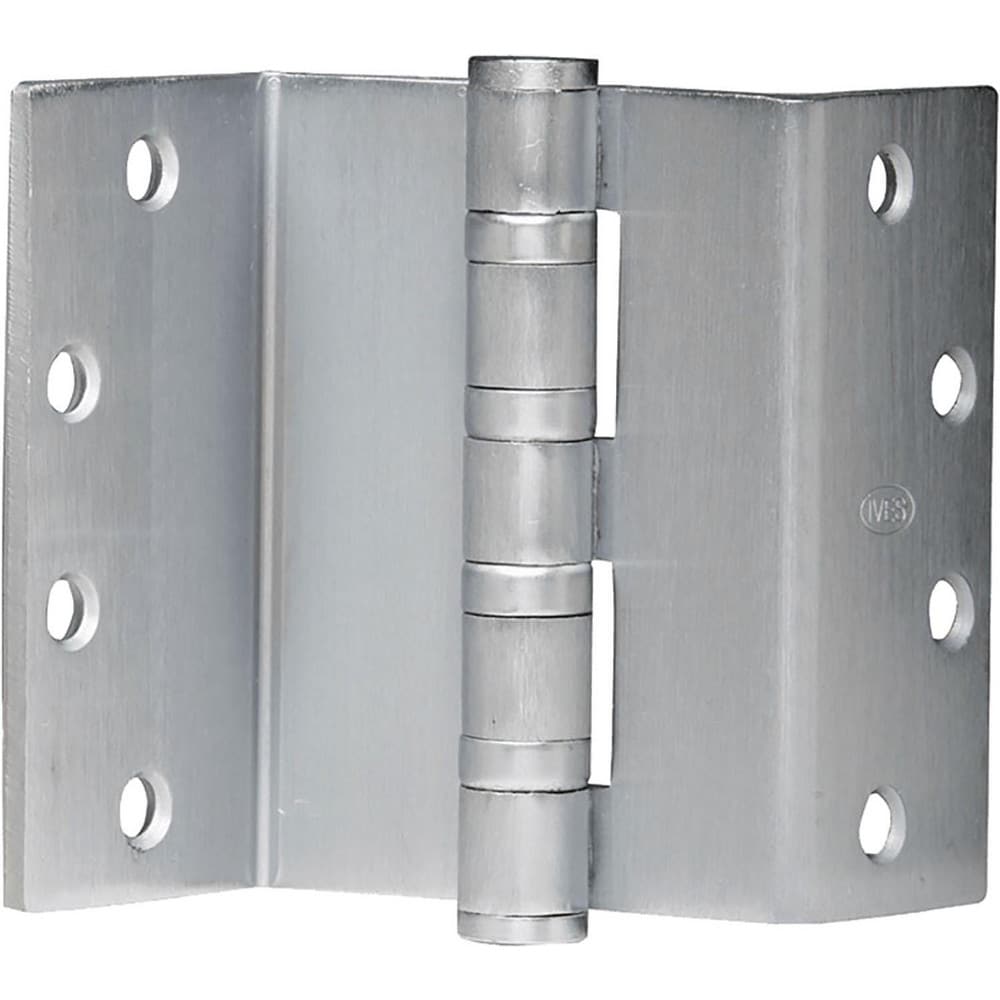 Commercial Hinges; Mount Type: Full-Mortise; Hinge Material: Steel; Length (Inch): 5; Finish: Satin Chrome; Door Leaf Height (Decimal Inch): 5.0000; Door Leaf Width (Decimal Inch): 2.5000; Frame Leaf Height (Decimal Inch): 5.0000