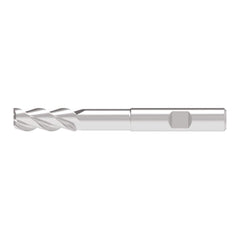 Corner Radius End Mill: 16.00 mm Dia, 41.00 mm LOC, 3.00 mm Radius, 3 Flute, Solid Carbide