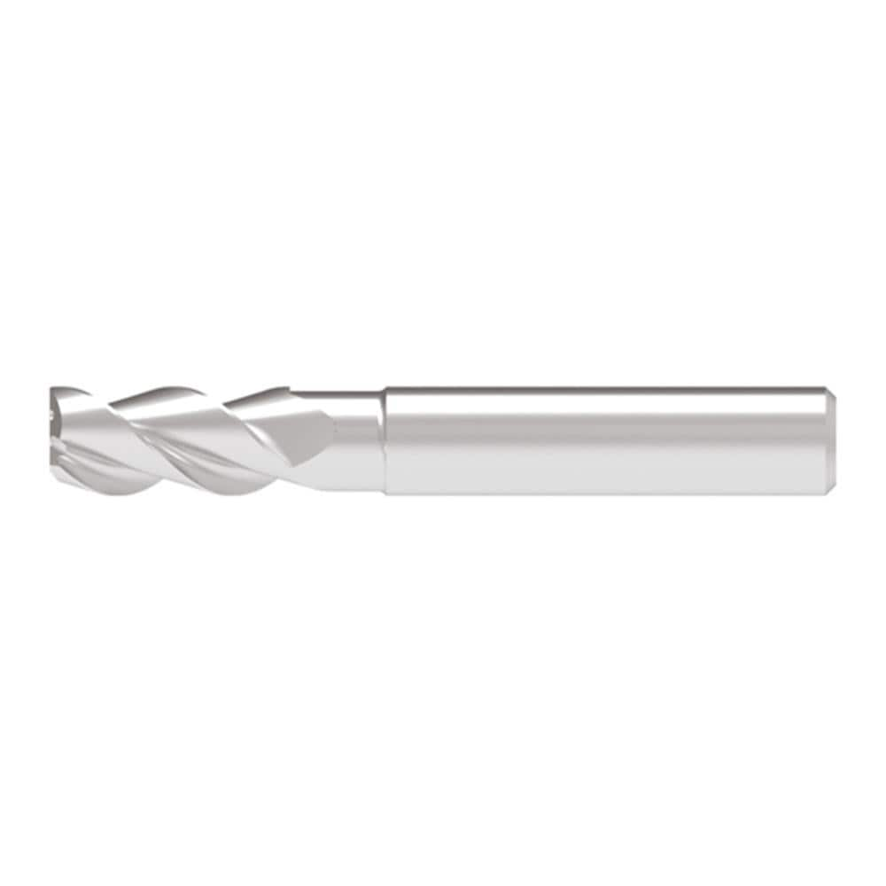 Corner Radius End Mill: 12.00 mm Dia, 25.00 mm LOC, 1.50 mm Radius, 3 Flute, Solid Carbide