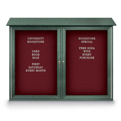 Enclosed Letter Board: 45" Wide, 36" High, Fabric, Berry