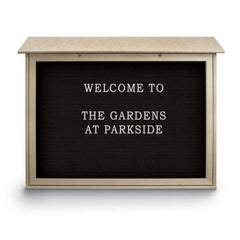 Enclosed Letter Board: 45" Wide, 36" High, Laminate, Black