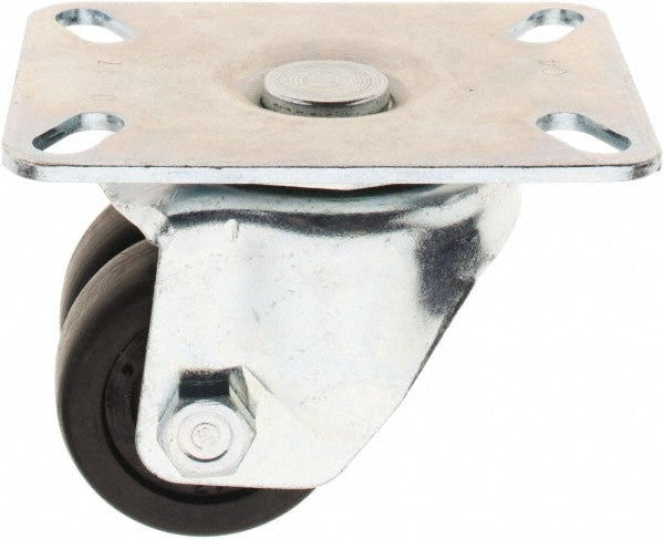 Top Plate Caster: 2" Wheel Dia, 2-15/16" OAH