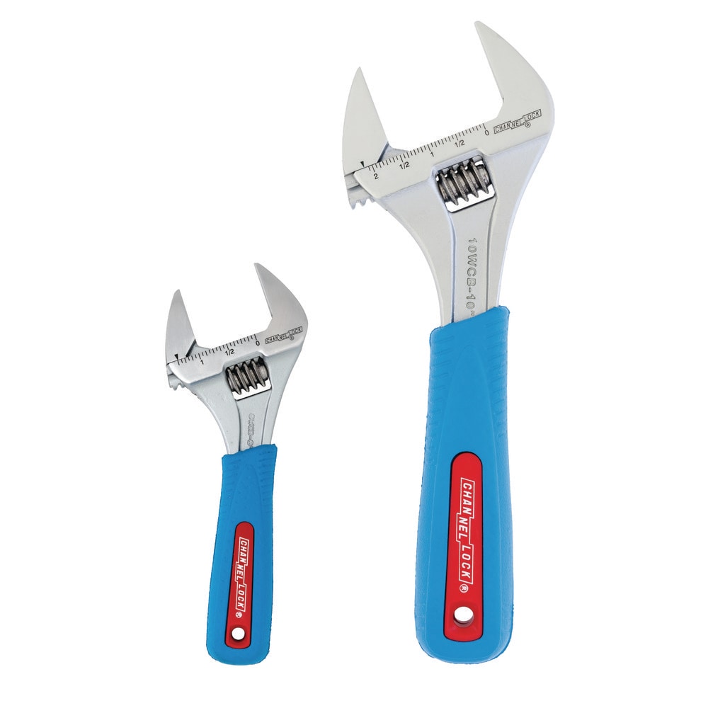 Adjustable Wrench Set: 2 Pc, Inch & Metric