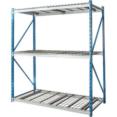 Storage Racks; Rack Type: Bulk Rack Starter Unit; Overall Width (Inch): 48; Overall Height (Inch): 123; Overall Depth (Inch): 48; Material: Steel; Color: Marine Blue, Light Gray; Finish: Powder Coated