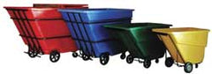 Polyethylene Basket Truck: 2,500 lb Capacity, 53-1/2" High, 51" Wide, 74" Long