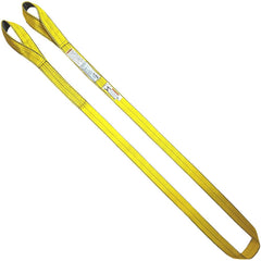 Twisted Eye & Eye, Type 4 Web Sling: 3' Long, 1" Wide, 1600 lb Vertical Capacity, Nylon