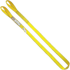 Twisted Eye & Eye, Type 4 Web Sling: 8' Long, 3" Wide, 4800 lb Vertical Capacity, Polyester