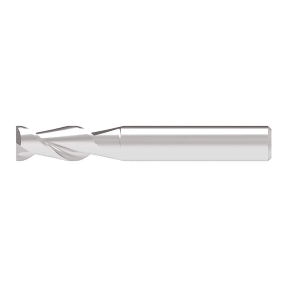 Corner Chamfer End Mill: 7.50 mm Dia, 17.00 mm LOC, 2 Flute, 0.10 mm Chamfer Width, Solid Carbide