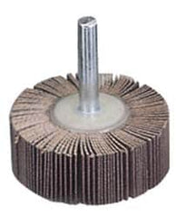 Mounted Flap Wheel: 1-1/2" Dia, 3/8" Face Width, 360 Grit