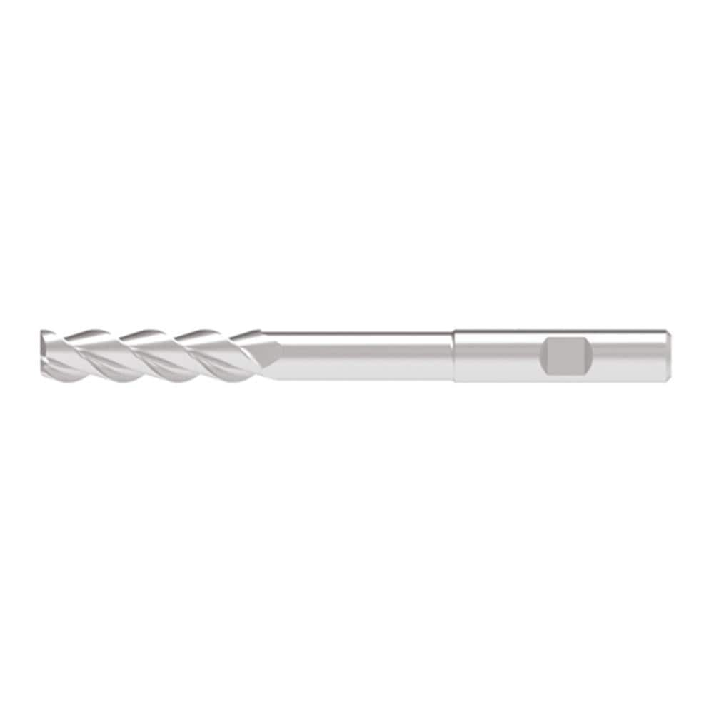 Corner Radius End Mill: 16.00 mm Dia, 65.00 mm LOC, 1.00 mm Radius, 3 Flute, Solid Carbide