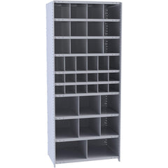 Bin Shelving; Bin Shelving Type: Clip Shelving; Shelf Construction: Solid; Shelf Type: Fixed; Shelf Capacity: 800; Assembled: No; Shelf Material: Steel; Shelf Color: Dark Gray; Load Capacity (Lb.