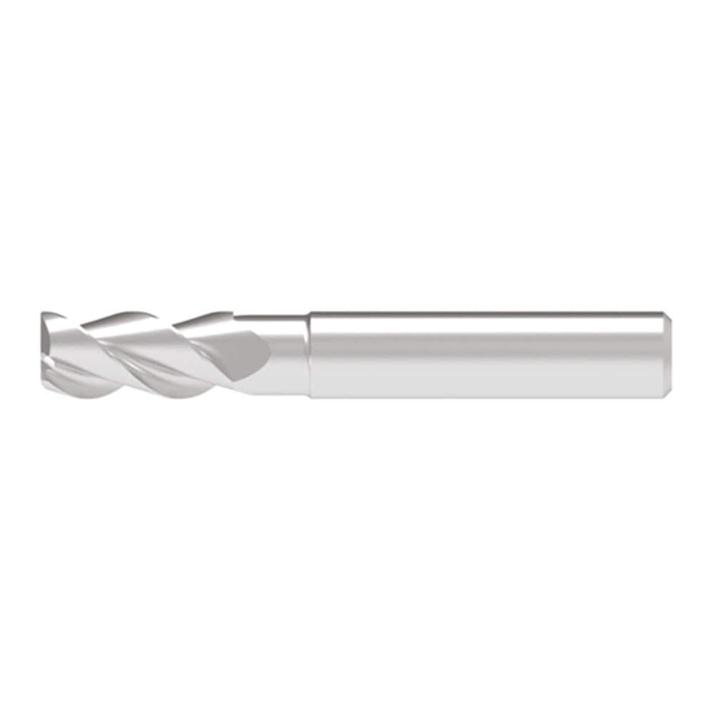 Corner Chamfer End Mill: 9.50 mm Dia, 22.00 mm LOC, 3 Flute, 0.20 mm Chamfer Width, Solid Carbide