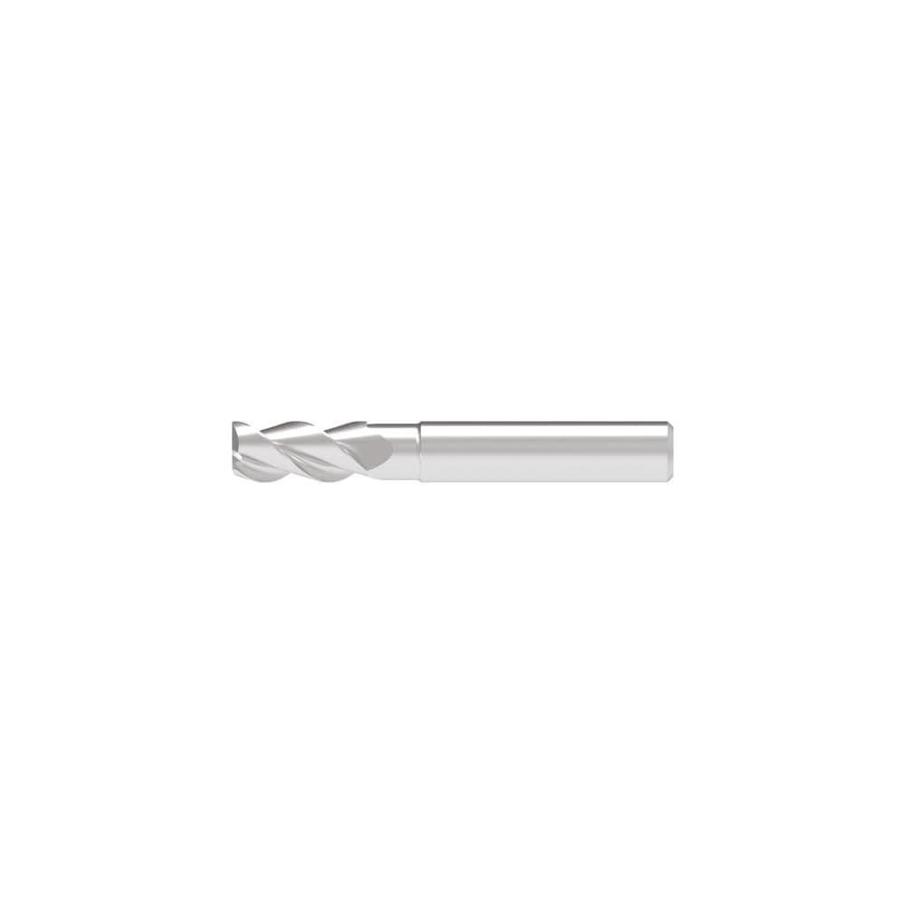 Corner Chamfer End Mill: 8.00 mm Dia, 21.00 mm LOC, 3 Flute, 0.20 mm Chamfer Width, Solid Carbide