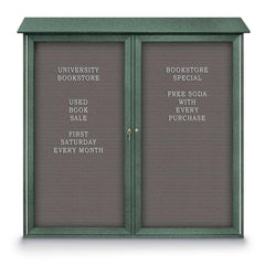 Enclosed Letter Board: 48" Wide, 48" High, Fabric, Gray