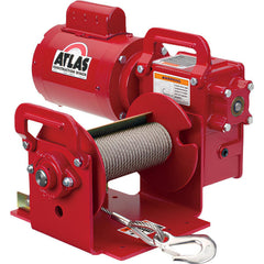 Manual Winch: 1500 lb Line Pull Capacity, 150' Cable