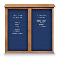 Enclosed Letter Board: 48" Wide, 48" High, Laminate, Blue