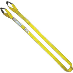 Twisted Eye & Eye, Type 4 Web Sling: 6' Long, 1" Wide, 1600 lb Vertical Capacity, Nylon