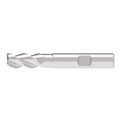 Corner Chamfer End Mill: 10.50 mm Dia, 25.00 mm LOC, 3 Flute, 0.20 mm Chamfer Width, Solid Carbide