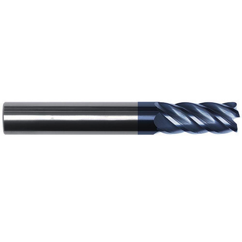 Corner Radius End Mill: 5/16" Dia, 1/2" LOC, 0.0150" Radius, 5 Flute, Solid Carbide