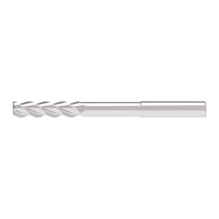 Corner Chamfer End Mill: 10.50 mm Dia, 49.00 mm LOC, 3 Flute, 0.20 mm Chamfer Width, Solid Carbide