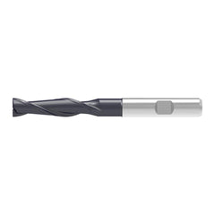 Corner Chamfer End Mill: 16.00 mm Dia, 65.00 mm LOC, 2 Flute, 0.20 mm Chamfer Width, Solid Carbide