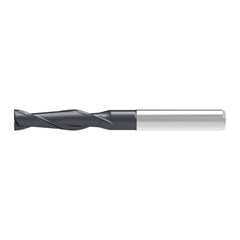 Corner Chamfer End Mill: 4.00 mm Dia, 30.00 mm LOC, 2 Flute, 0.07 mm Chamfer Width, Solid Carbide