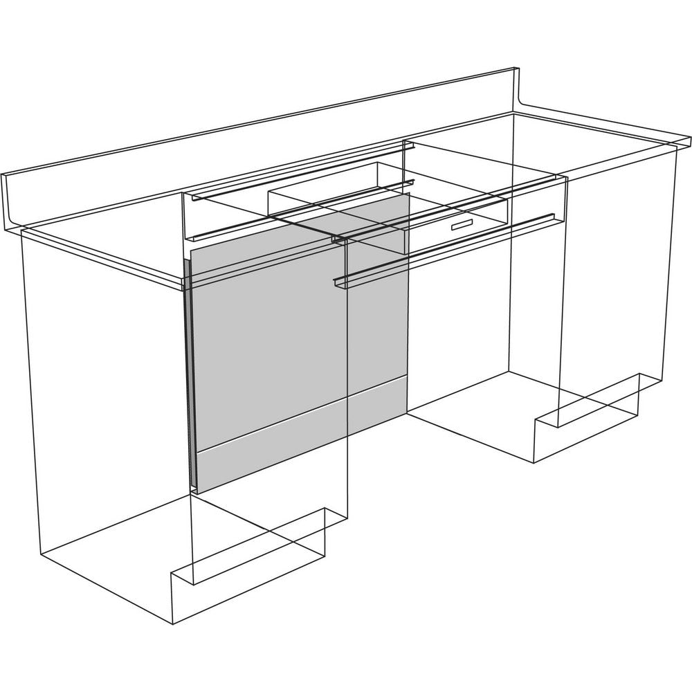 Cabinet Components & Accessories; Accessory Type: Knee Space Panel; For Use With: 36" Apron Drawer; Overall Depth: 1 in; Overall Height: 30.4 in; Material: Steel; Color: Pearl; Overall Width: 36