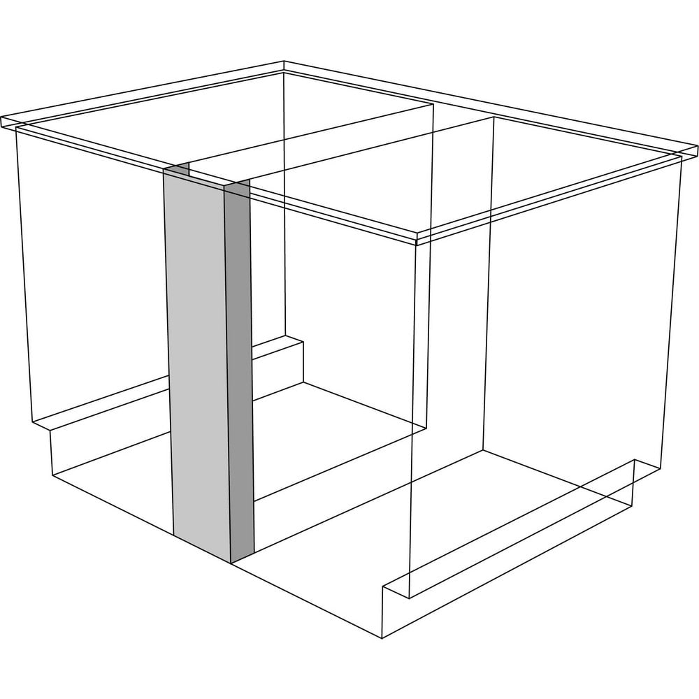 Cabinet Components & Accessories; Accessory Type: Rear Filler; For Use With: Standing Height Cabinets; Overall Depth: 1 in; Overall Height: 35.1 in; Material: Steel; Color: Pearl; Overall Width: 8