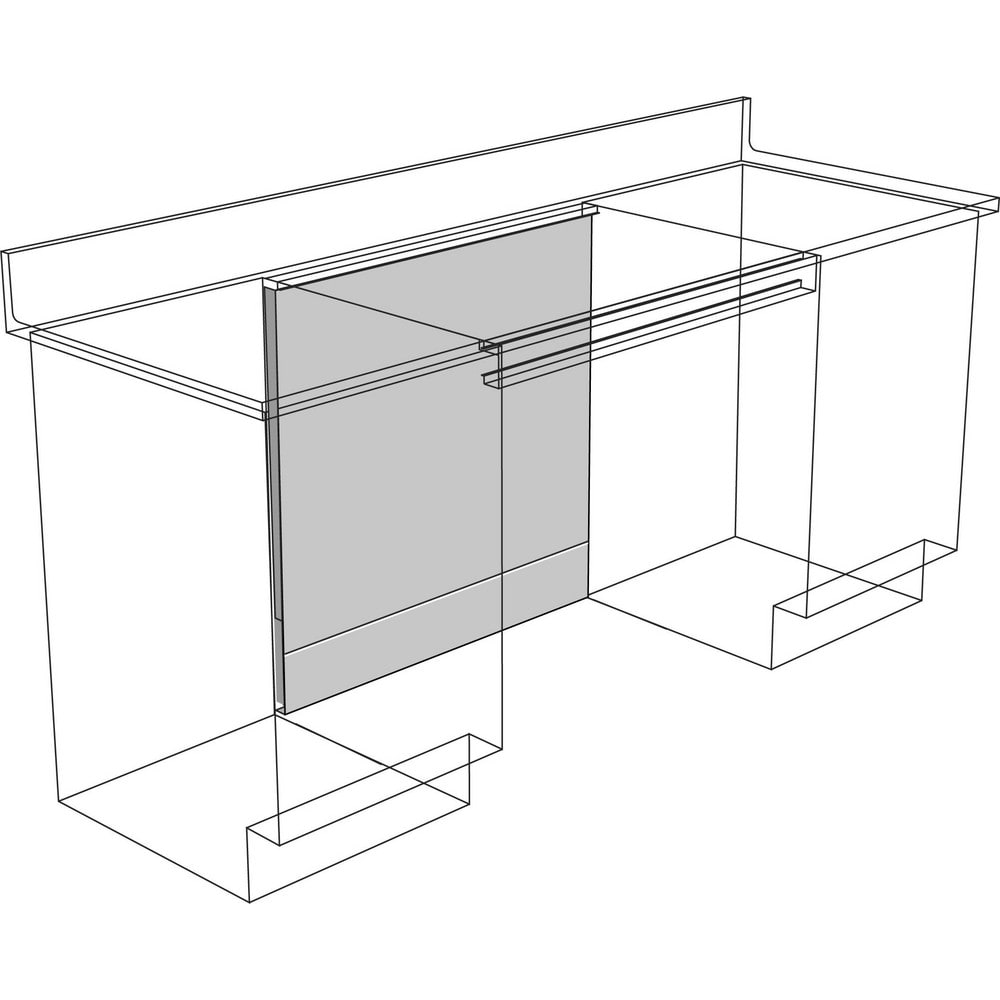 Cabinet Components & Accessories; Accessory Type: Knee Space Panel; For Use With: Apron Rails; Overall Depth: 1 in; Overall Height: 35.1 in; Material: Steel; Color: Pearl; Overall Width: 48