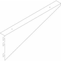 Cabinet Components & Accessories; Accessory Type: Shelf Bracket; For Use With: Shelving Stancions; Overall Depth: 16 in; Overall Height: 4 in; Material: Steel; Color: Pearl