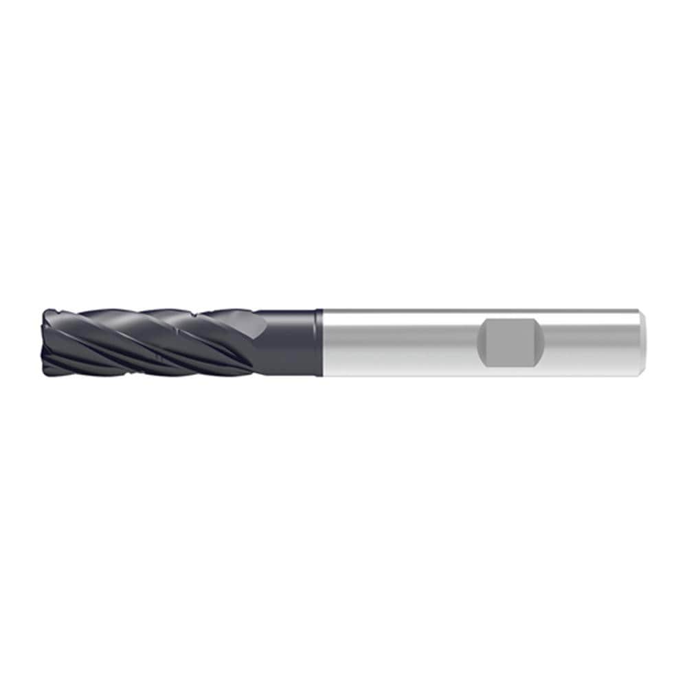 Corner Radius End Mill: 20.00 mm Dia, 61.00 mm LOC, 4.00 mm Radius, 6 Flute, Solid Carbide