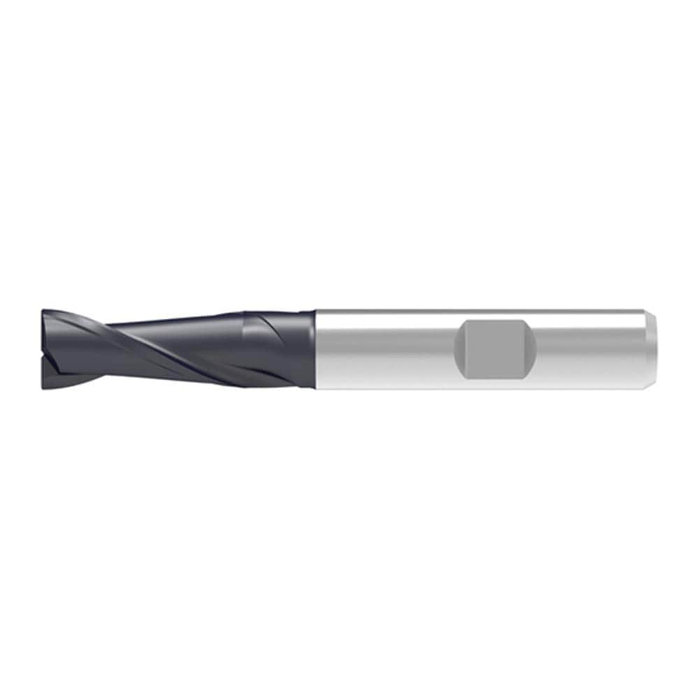 Corner Chamfer End Mill: 4.00 mm Dia, 13.00 mm LOC, 2 Flute, 0.07 mm Chamfer Width, Solid Carbide