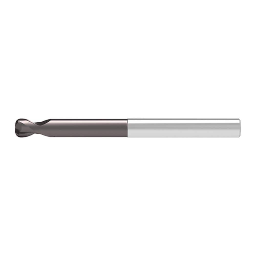 Corner Radius End Mill: 8.00 mm Dia, 7.00 mm LOC, 2.00 mm Radius, 2 Flute, Solid Carbide