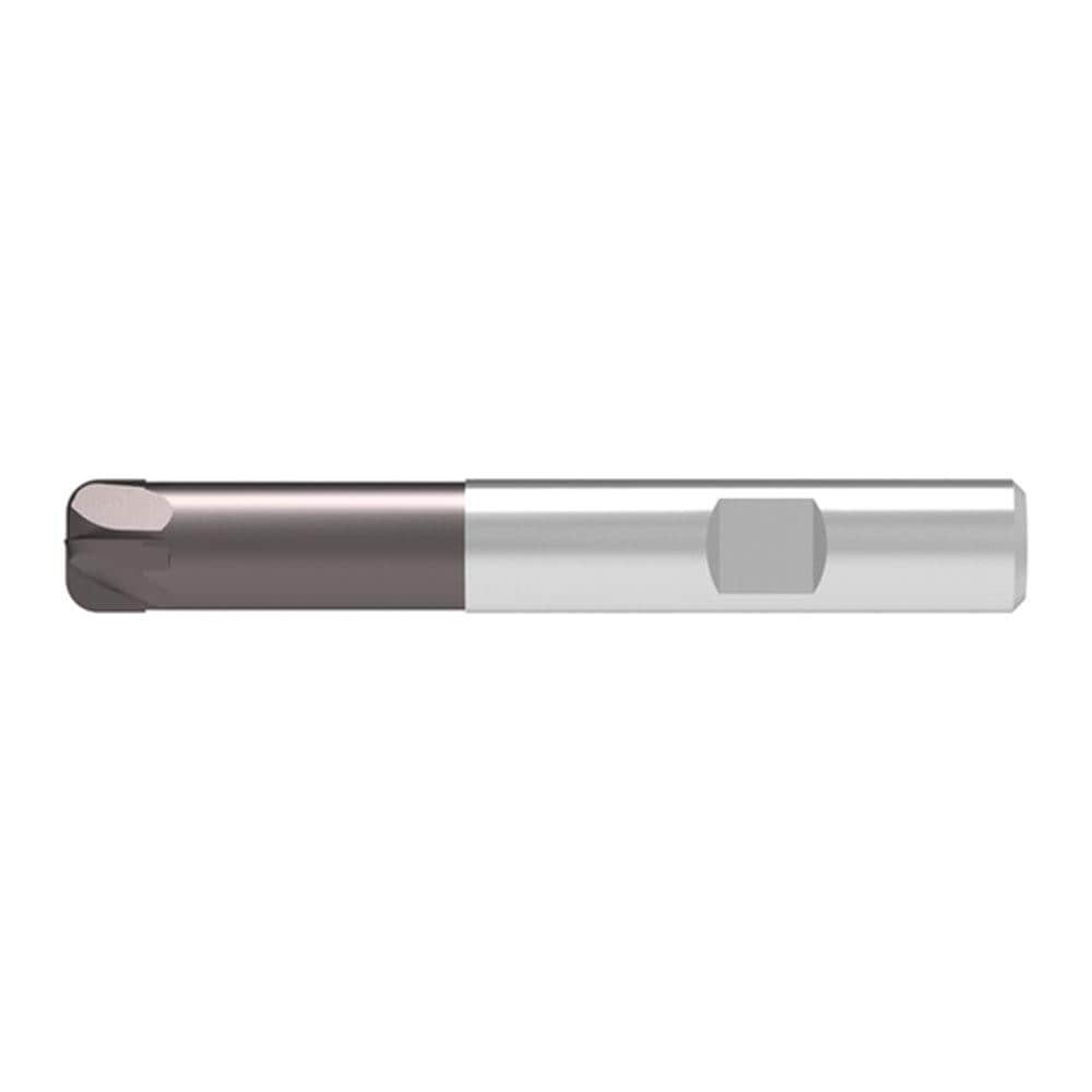 Corner Radius End Mill: 10.00 mm Dia, 6.00 mm LOC, 2.50 mm Radius, 4 Flute, Solid Carbide