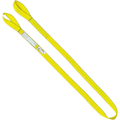 Flat Eye & Eye, Type 3 Web Sling: 3' Long, 2" Wide, 3200 lb Vertical Capacity, Polyester