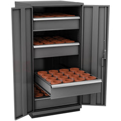 CNC Storage Cabinets; Cabinet Type: Modular; Taper Size: HSK100; Number Of Doors: 2.000; Number Of Drawers: 4.000; Color: Dark Gray; Material: Steel